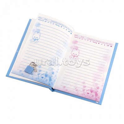 Подарочный блокнот в футляре, 14,5 см * 20,5 см, в точку, 45 л., "Домик весной", голубой