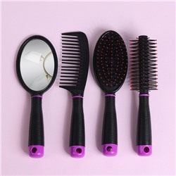 Набор парикмахерский, 4 предмета, 21.5 (±1) см, МИКС