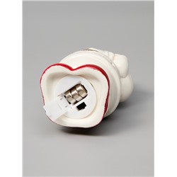 Светодиодная фигура «Дед мороз в свитере», 13.8×6×7 см, 1 LED, керамика, от батареек LR44×3, тёплый белый свет