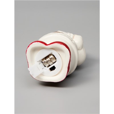 Светодиодная фигура «Дед мороз в свитере», 13.8×6×7 см, 1 LED, керамика, от батареек LR44×3, тёплый белый свет