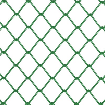 Сетка-рабица ячейка с полимерным покрытием, 50×50 мм, цвет толщина 2.6 мм, рулон 1.5×10 м, зеленая