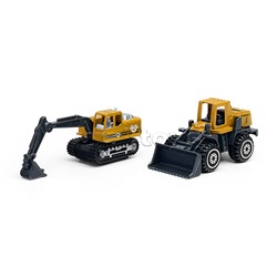 Автовоз со строительными машинами, в коробке