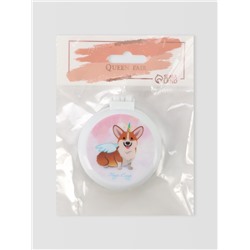 Расчёска массажная DOGS, складная, с зеркалом, d=6.5 см, МИКС