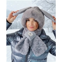 Шапка-шарф с ушками Зайка