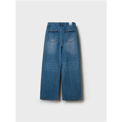 Брюки текстильные джинсовые для девочек