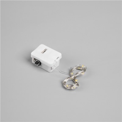 Светодиодная фигура из мишуры «Снеговик в красном» 16×9 см, 10 LED, батарейки AG10×3 (в комплекте), свечение тёплое белое