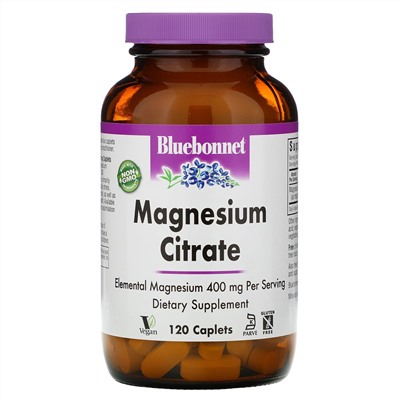 Bluebonnet Nutrition, Цитрат магния, 120 капсул