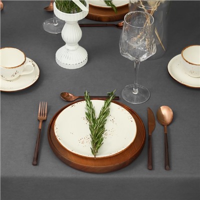 Скатерть «Этель» Kitchen, 150×180 см, 100% хлопок, саржа 220 г/м², серая