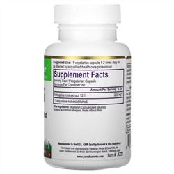 Paradise Herbs, Astragalus, 60 Vegetarian Capsules