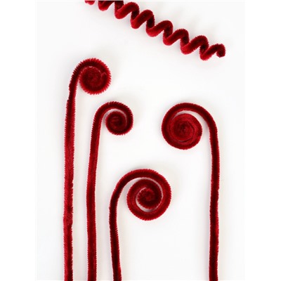 Синельная проволока, набор 100 шт, размер 1 шт 30х0,8 см, цвет бордовый