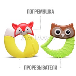 Набор погремушек "Енотик и совушка" в пакете
