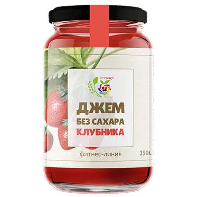 Джем Клубника без сахара 350 гр.