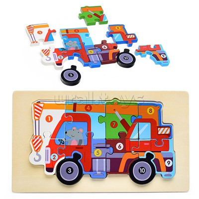 Пазл-вкладыш "Строительная техника"