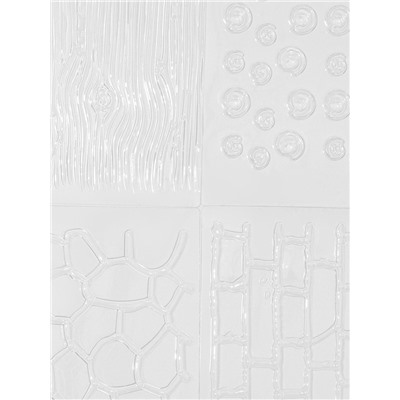 Текстурные маты кондитерские Доляна «Кирпичи», 4 шт., 30.5×15.5×0.1 см, пластик, прозрачные