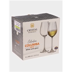 УЦЕНКА Набор бокалов для вина Columba Optic, стеклянный, 400 мл, 5 шт.