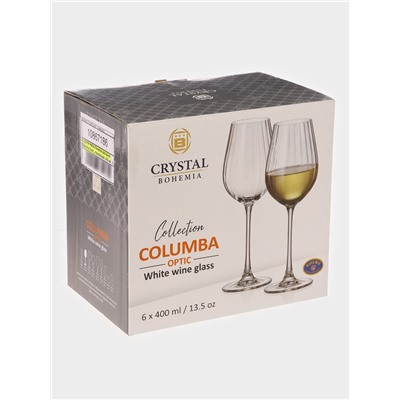 УЦЕНКА Набор бокалов для вина Columba Optic, стеклянный, 400 мл, 5 шт.