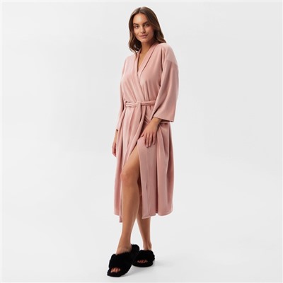 Халат домашний женский KAFTAN Plushy, размер 44-46, розовый
