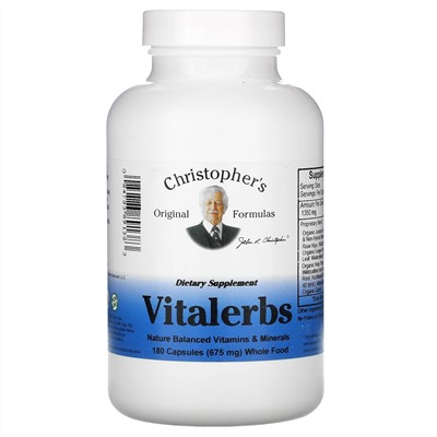 Christopher's Original Formulas, Vitalerbs 180 капсул