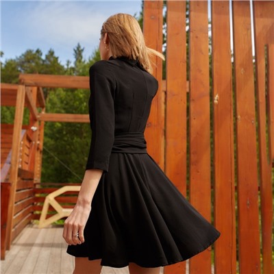 Платье мини женское MINAKU: Green trend, чёрное, размер 42