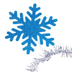 Ободок новогодний карнавальный «Снежинка», голубой