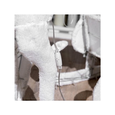 Светодиодная фигура «Олень», 56×76×15 см, текстиль, металл, 220 В, свечение тёплое белое