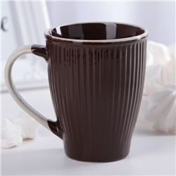 Кружка керамическая Доляна Coffee, 270 мл, цвет коричневый