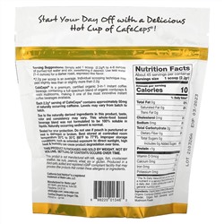 California Gold Nutrition, CafeCeps, сертифицированный органический растворимый кофе с порошком из грибов кордицепс и рейши, 100 г (3,52 унции)
