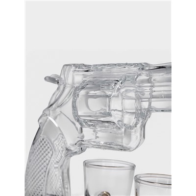 Мини-Бар «Револьвер», 250 мл, 2 стопки, на подставке, стекло, дерево