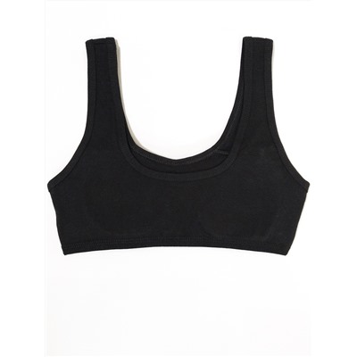 4409-02 Топ с поролоном черный (BAYKAR)