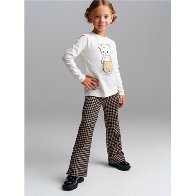 Фуфайка трикотажная для девочек (футболка с длинными рукавами)