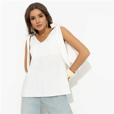 Топ из жатой ткани, Ты мой идеал (белый)