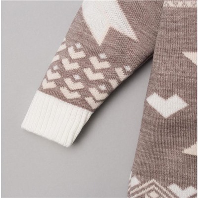 Комбинезон детский вязаный «Крошка Я. Снежинка», рост 86-92 см