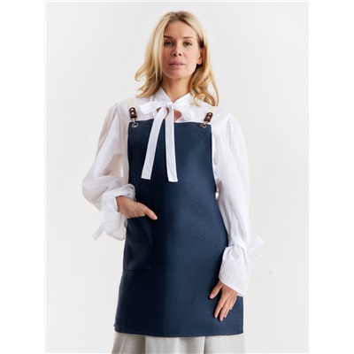 Фартук Этель Minimalist design 60×70 см, цвет синий, 100% лен 415 г/м²