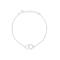 Браслет из серебра куб.циркон., В10-1161