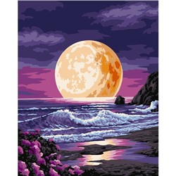 Картина по номерам на холсте с подрамником «Луна на закате», 40×50 см