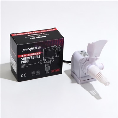 Помпа аквариумная JINGYE JY-1300, 800 л/ч, 10 Вт, высота подъема воды 0.8 м