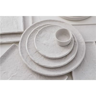 Блюдо для подачи Magistro Slate, d=16.1 см, фарфор, белое