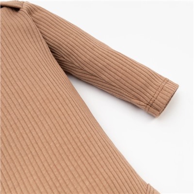 Боди с длинным рукавом «Крошка Я» BASIC LINE, рост 68-74 см, коричневое