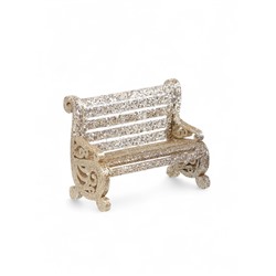 Ёлочное украшение «Праздничное сияние» скамейка, 7×9 см, золото