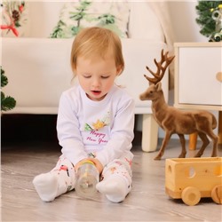 Пижама детская MINAKU Winter, рост 62-68 см, белая