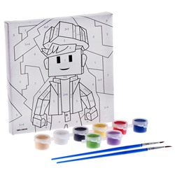 Картина по номерам для детей «Игровой мир»,‎ 15×15 см