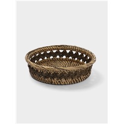 Корзинка плетёная из ротанга, 22×22×6 см