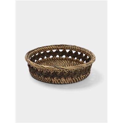 Корзинка плетёная из ротанга, 22×22×6 см