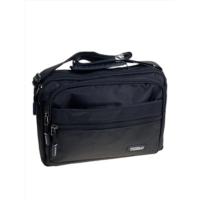 Сумка мужская через плечо текстильная, цвет черный