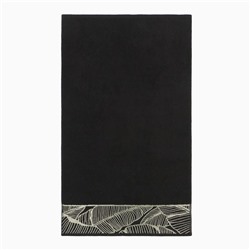 Полотенце махровое Love Life Leaves 70×140 см, 100% хлопок, 360 г/м², черное