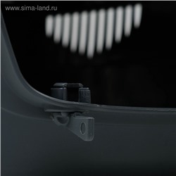 Переноска для животных до 9 кг «Пижон», металлическая дверь, 43×29×27.5 см, серая