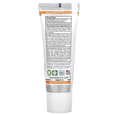 TheraBreath, Fresh Breath Toothpaste, Peppermint, 4 oz (113.5 g)