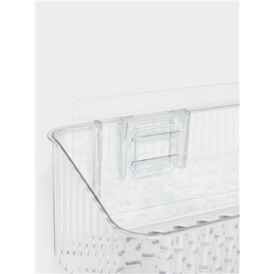 Полка для ванной настенная, прозрачная