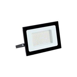 Прожектор светодиодный VKL Electric, 100 Вт, 12000 лм, 6500К, IP65, 220 В, чёрный, свечение холодное белое