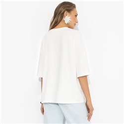 Футболка из мягкого хлопка, На стильной волне (белая)